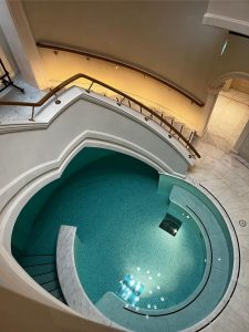 Indoor swimming pool joinery construction detail